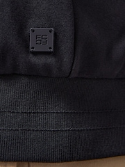 French Connection Black Scuba-Style Bomber Jacket - Image 6 of 6