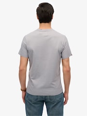 Superdry Grey 100% Cotton Label T-Shirt - Image 3 of 6