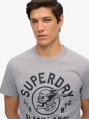 Superdry Grey 100% Cotton Label T-Shirt - Image 4 of 6