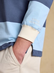 Joules Rugby Club Blue & Navy Stripe Long Sleeve Shirt - Image 4 of 9