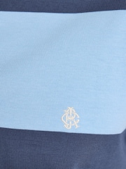 Joules Rugby Club Blue & Navy Stripe Long Sleeve Shirt - Image 7 of 9