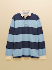 Joules Rugby Club Blue & Navy Stripe Long Sleeve Shirt - Image 9 of 9