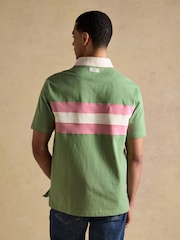 Joules Rugby Club Green & Pink Short Sleeve Polo Shirt - Image 2 of 8