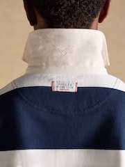 Joules Harlequin Rugby Club Red, Navy & White Short Sleeve Polo Shirt - Image 8 of 10