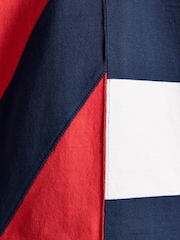 Joules Harlequin Rugby Club Red, Navy & White Short Sleeve Polo Shirt - Image 9 of 10