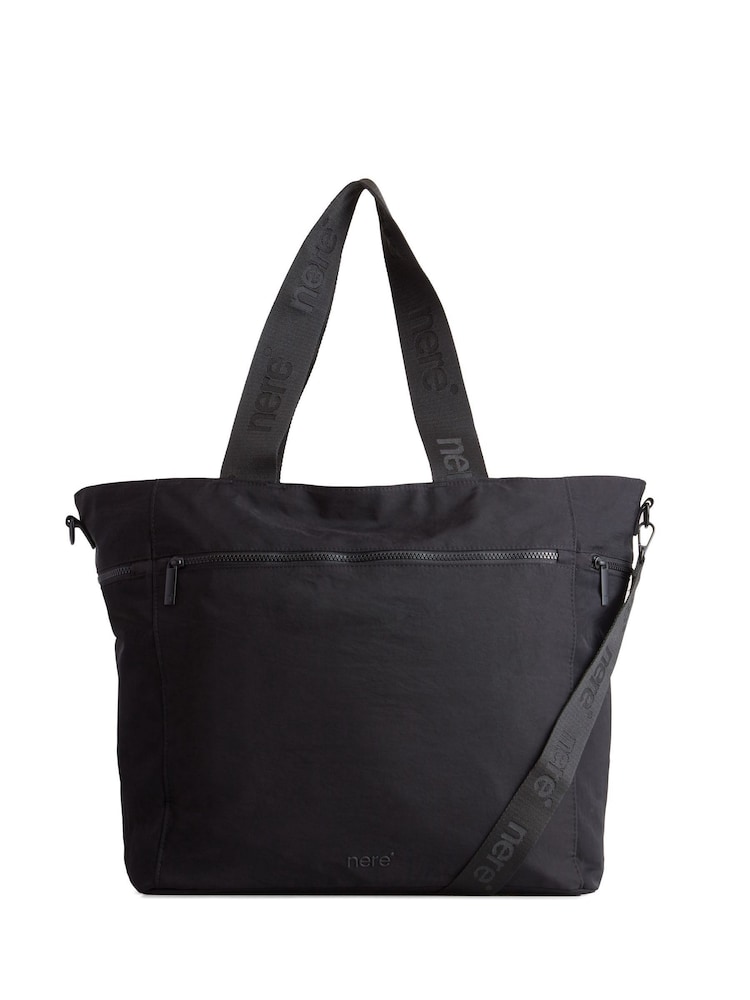 Nere Black Nylon Large Tote Bag - Image 1 of 4