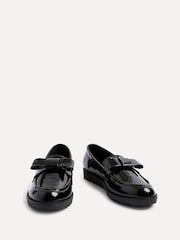 Linzi Black Noble Classic Slip-On Loafers With Bow Detail - Image 3 of 6
