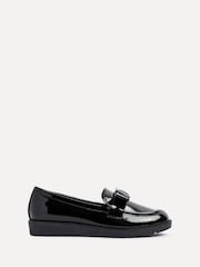 Linzi Black Noble Classic Slip-On Loafers With Bow Detail - Image 5 of 6