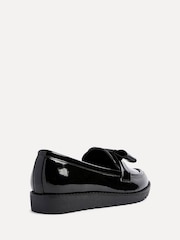 Linzi Black Noble Classic Slip-On Loafers With Bow Detail - Image 6 of 6