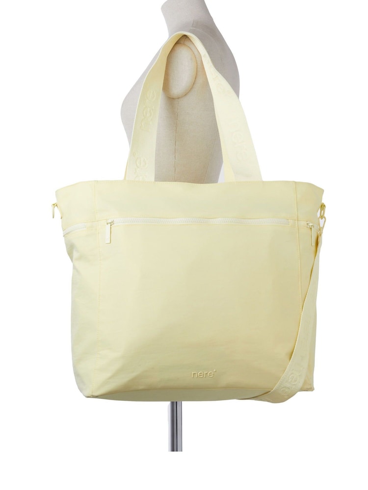 Nere Yellow Nylon Large Tote Bag - Image 4 of 4