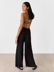 Whistles Black Tie Front Beach Trousers - Image 2 of 5