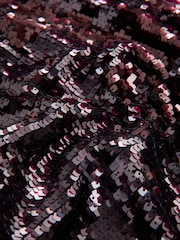 Burgundy Red Sequin Long Sleeve Shirt - Image 7 of 7