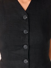 Negro - Whistles Molly Linen Waistcoat - Imagen 6 de 6