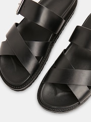 Whistles Black Celestine Buckle Detail Sliders - Image 3 of 4