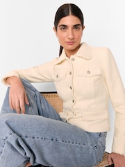 Whistles White Lucie Boucle Jacket - Image 3 of 5