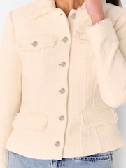 Whistles White Lucie Boucle Jacket - Image 4 of 5