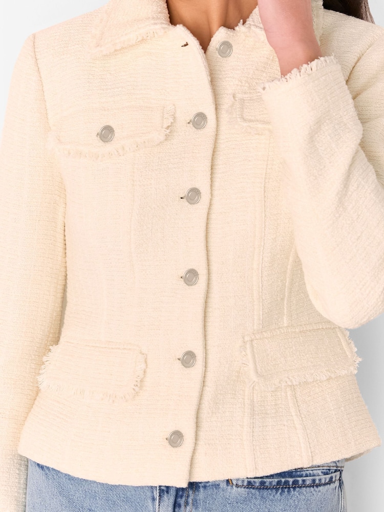 Whistles White Lucie Boucle Jacket - Image 4 of 5
