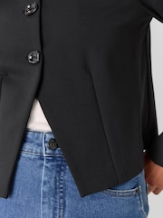 Whistles Black Petite Anne Ponte Button Jacket - Image 4 of 5