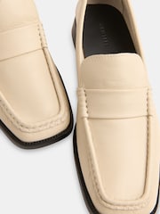Whistles White Mora Square Toe Loafers - Image 2 of 4