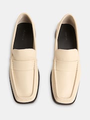 Whistles White Mora Square Toe Loafers - Image 3 of 4
