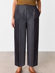 Whistles Blue Barrel Leg 100% Cotton Trousers - Image 1 of 5