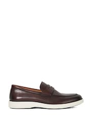 Dune London Brown Barnstaple Casual Rubber Sole Loafers - Image 1 of 5