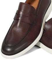 Dune London Brown Barnstaple Casual Rubber Sole Loafers - Image 5 of 5