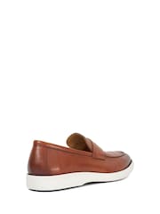 Dune London Brown Chrome Barnstaple Casual Rubber Sole Loafers - Image 3 of 5