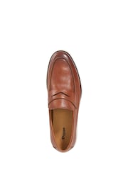 Dune London Brown Chrome Barnstaple Casual Rubber Sole Loafers - Image 4 of 5