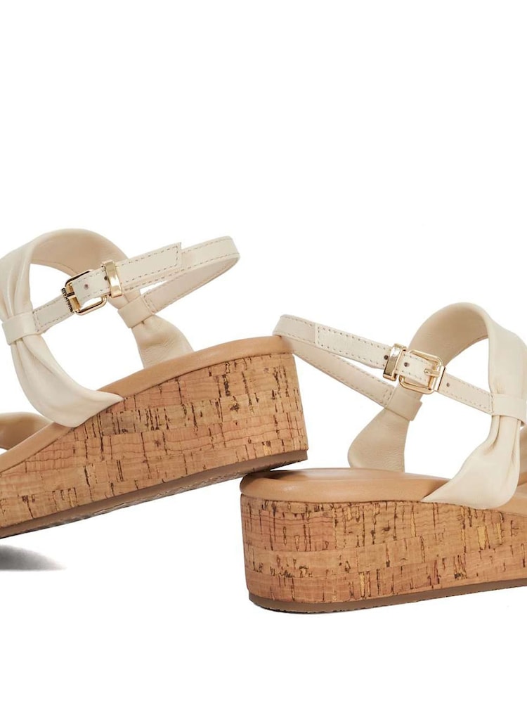 Dune London Cream Laliz Soft Kaino Flat Sandals - Image 6 of 6 Dune London Cream Laliz Soft Kaino Flat Sandals - Image 6 of 6