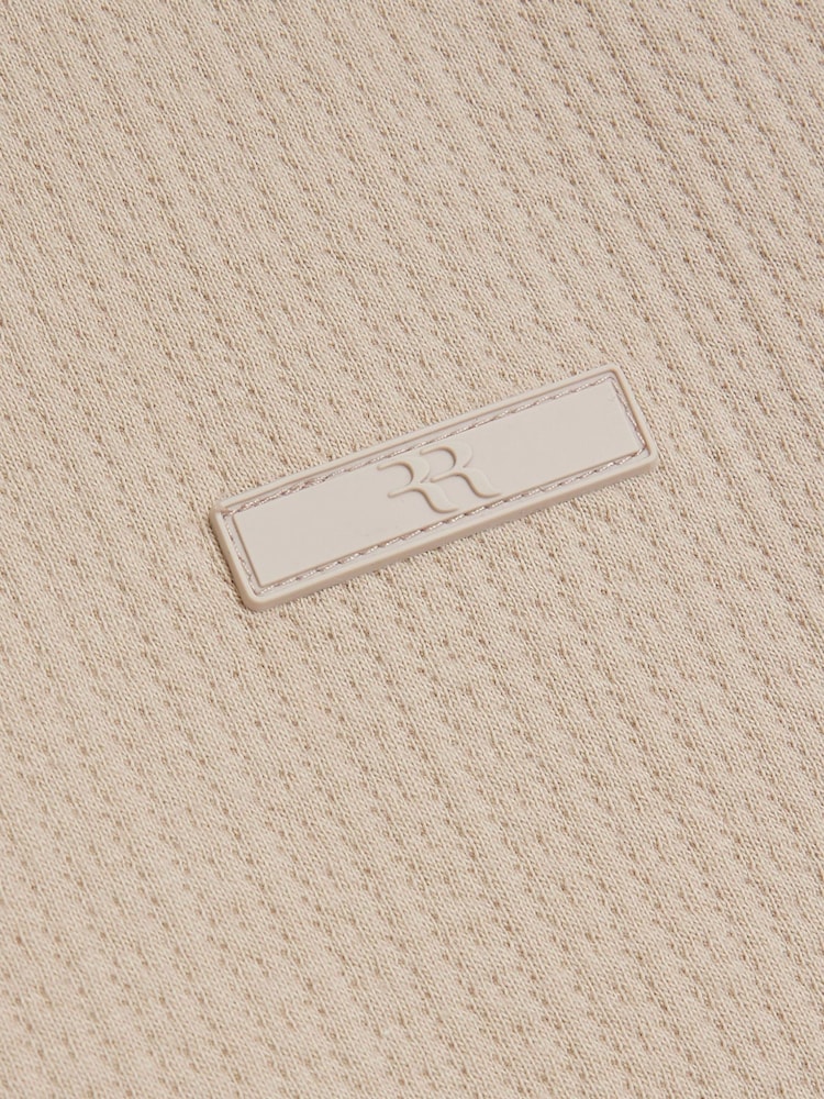 River Island Natural Slim Fit Quilted Badge T-Shirt - Image 6 of 6