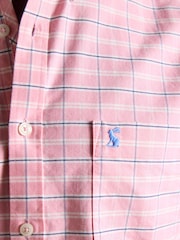 Joules Classic Fit Pink Check Cotton Oxford Shirt - Image 6 of 9