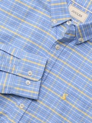 Joules Oxford Blue Check Classic Fit Long Sleeve Cotton Shirt - Image 2 of 11