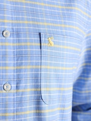 Joules Oxford Blue Check Classic Fit Long Sleeve Cotton Shirt - Image 7 of 11