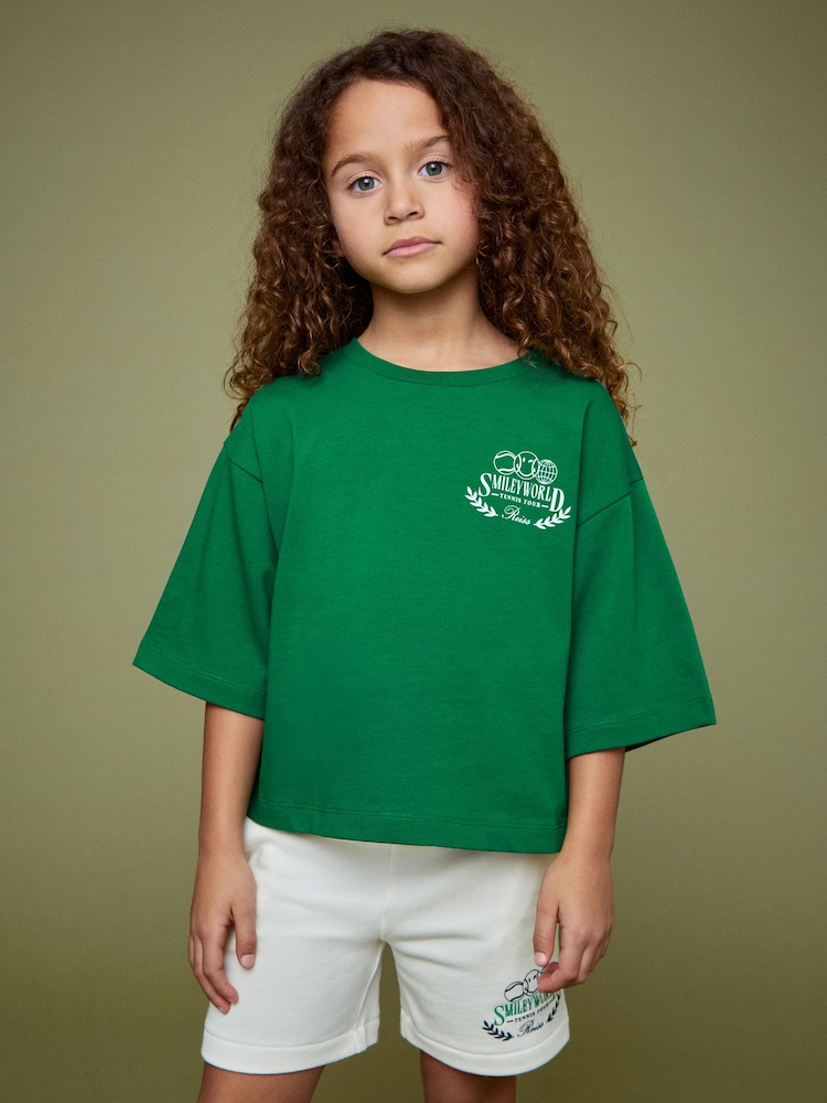 Reiss Green 4-9 yrs SmileyWorld | Reiss Oversized T-Shirt - Image 1 of 5