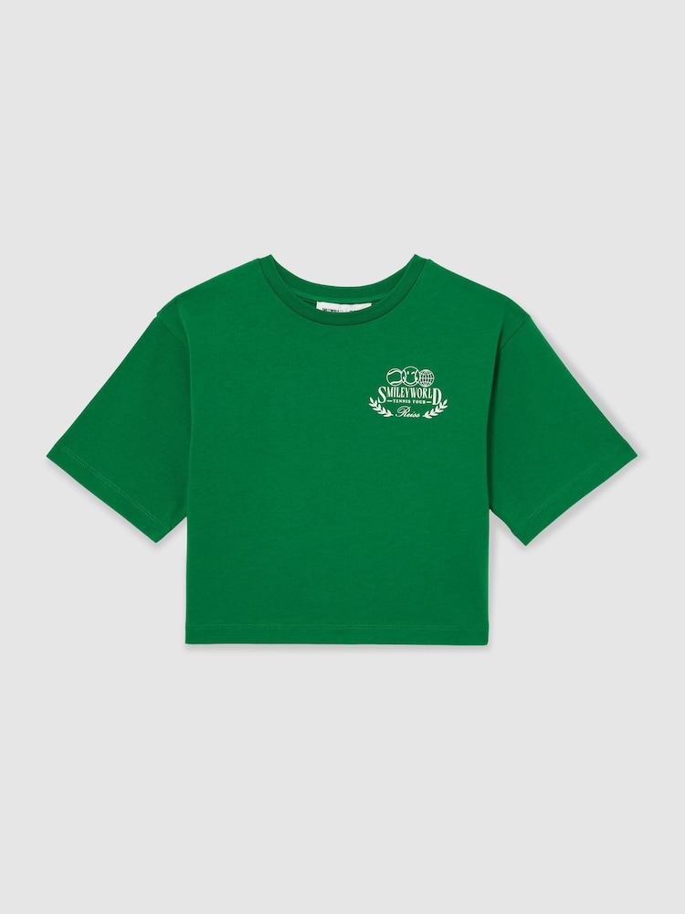 Reiss Green 4-9 yrs SmileyWorld | Reiss Oversized T-Shirt - Image 2 of 5