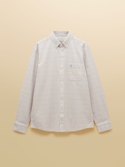 Joules Oxford White Check Long Sleeve Cotton Shirt - Image 10 of 10