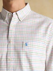 Joules Oxford White Check Long Sleeve Cotton Shirt - Image 4 of 10