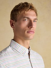 Joules Oxford White Check Long Sleeve Cotton Shirt - Image 6 of 10