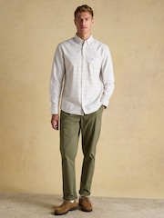 Joules Oxford White Check Long Sleeve Cotton Shirt - Image 9 of 10