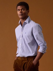 Joules Poplin Blue Gingham Check Classic Fit Shirt - Image 1 of 13