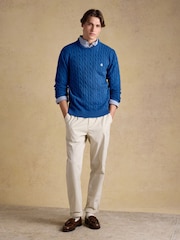 Joules Poplin Blue Gingham Check Classic Fit Shirt - Image 11 of 13