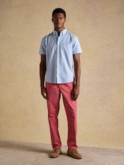 Joules Oxford Stripe Short Sleeve Classic Fit Cotton Shirt - Kuva 3 / 9