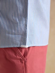 Joules Oxford Stripe Short Sleeve Classic Fit Cotton Shirt - Kuva 7 / 9