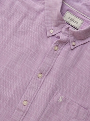 Joules Violet Purple Puppytooth Short Sleeve Classic Fit Shirt - Image 2 of 9