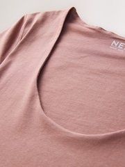 Pink Scoop Neck Long Sleeve Top - Image 6 of 7