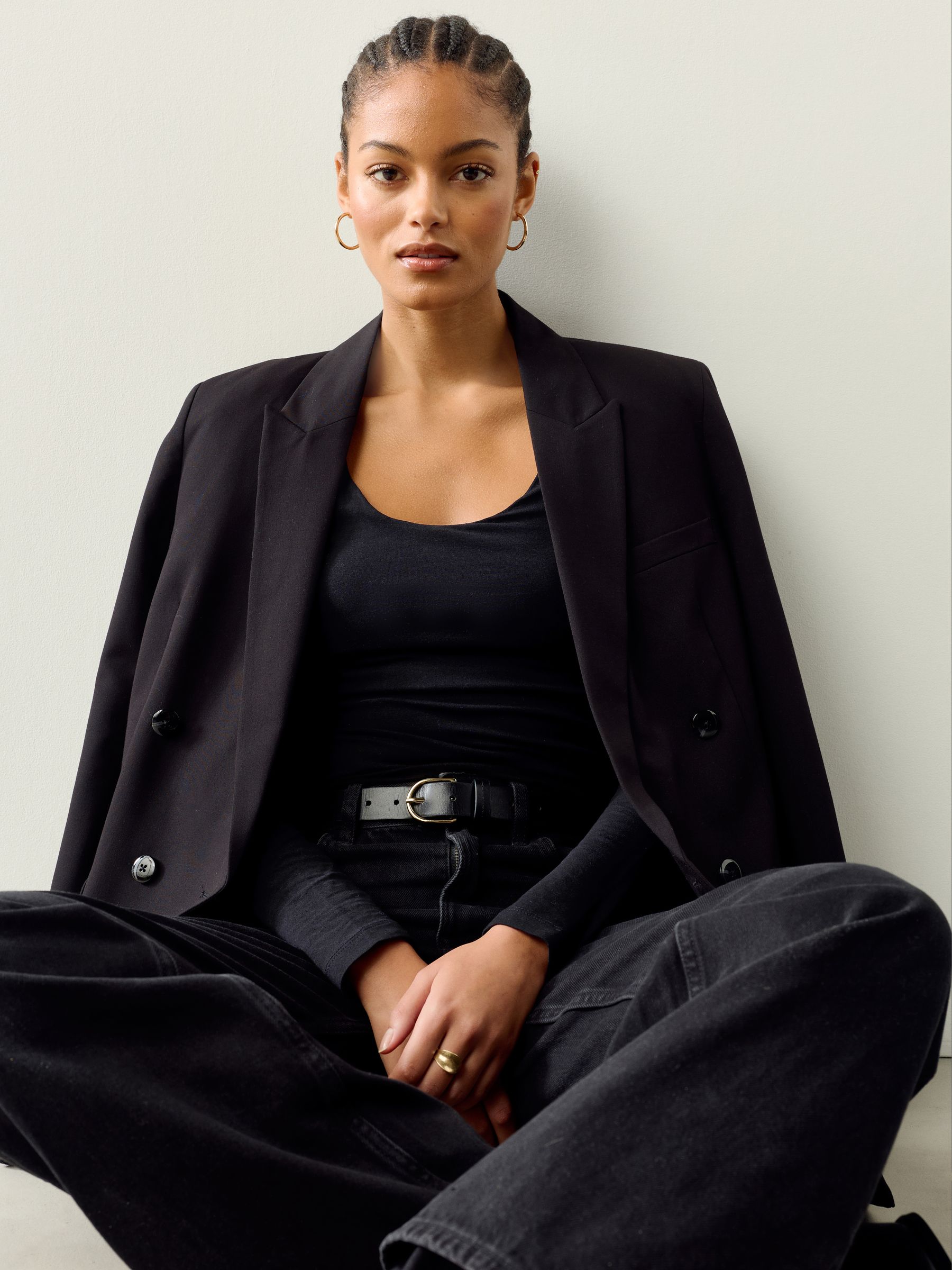 Buy Black Scoop Neck Long Sleeve Top from Next USA