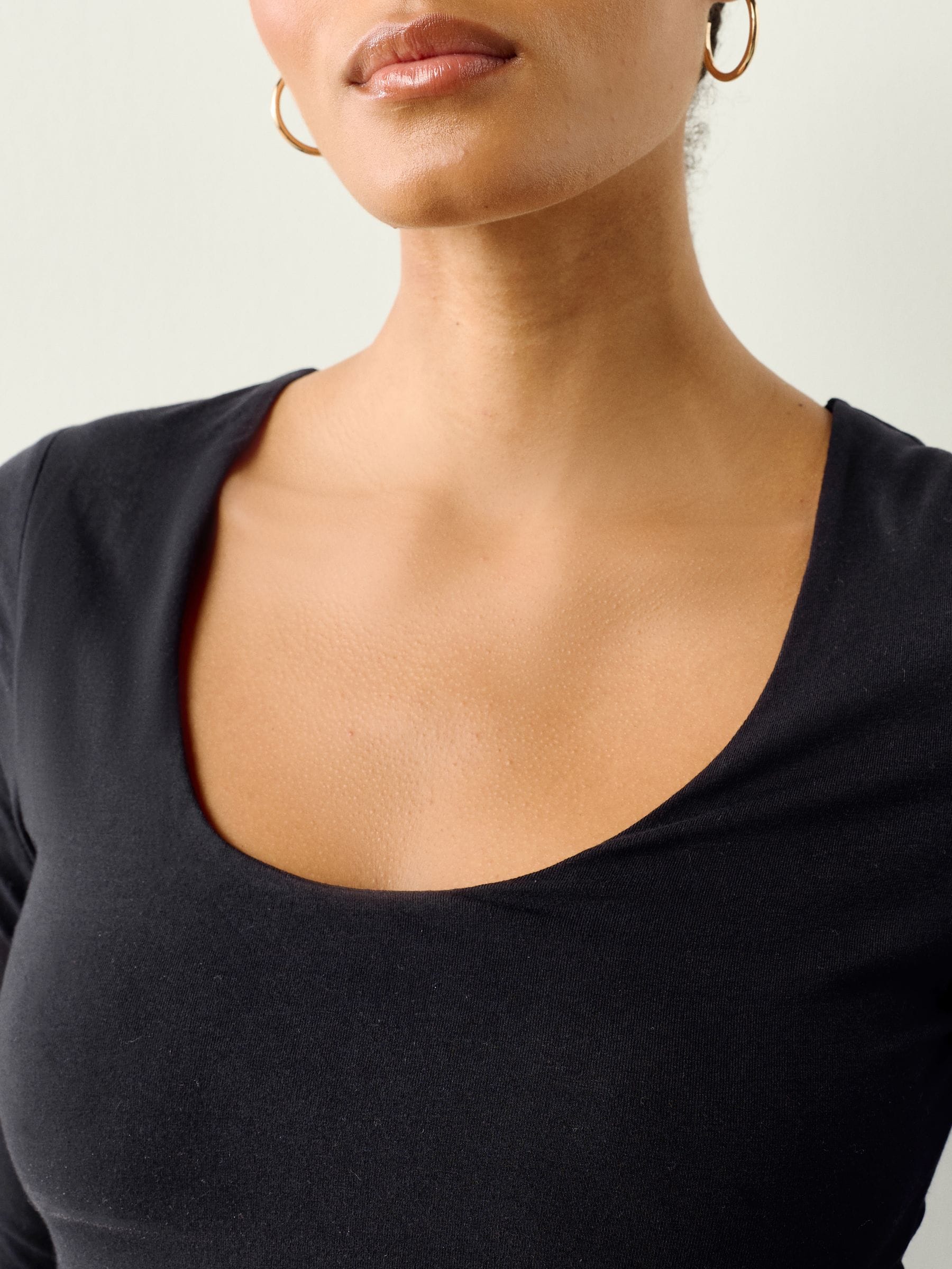 トップス Goo Buy Black Scoop Neck Long Sleeve Top from Next USA