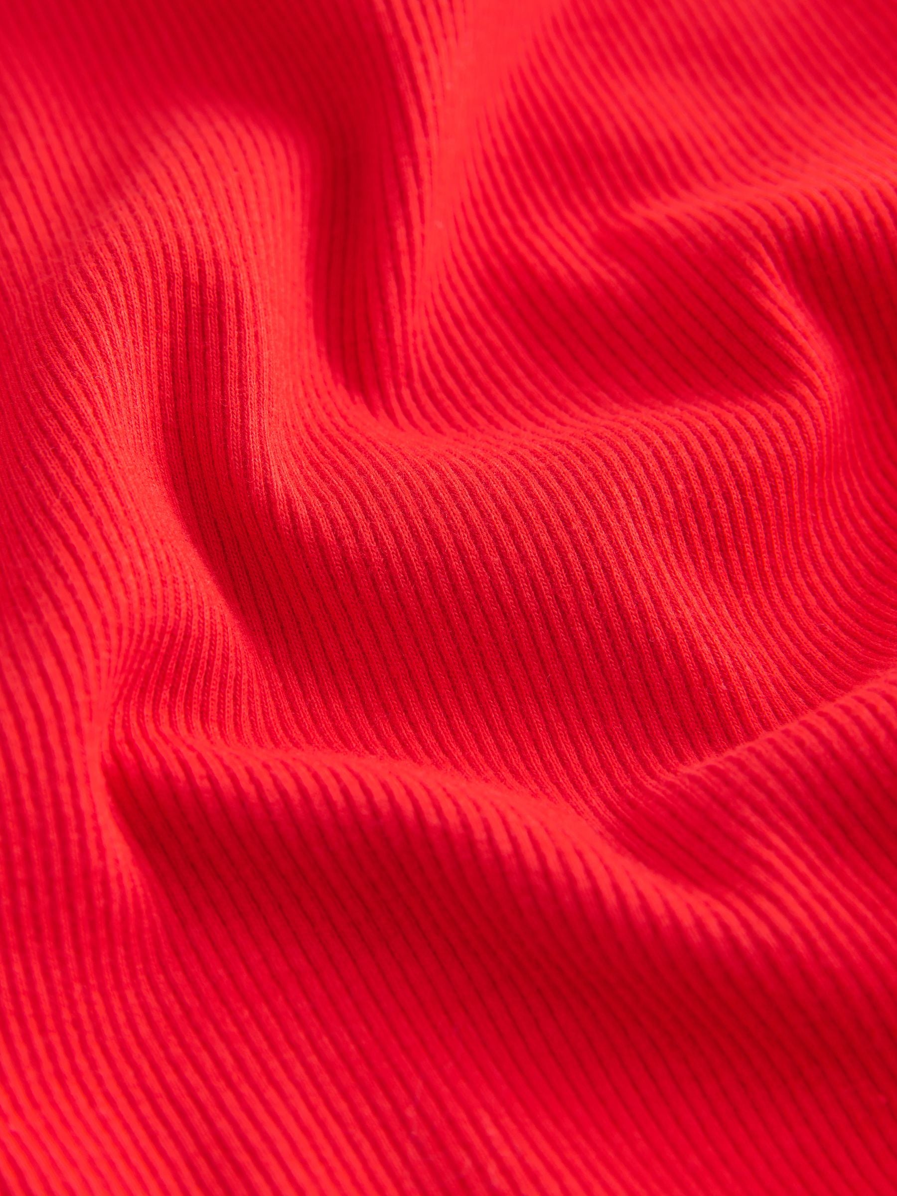 Buy Cherry Red Open Slash Neck Soft Touch Long Sleeve Top from