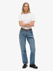 Superdry Blue Mid Rise Straight Jeans - Image 2 of 7